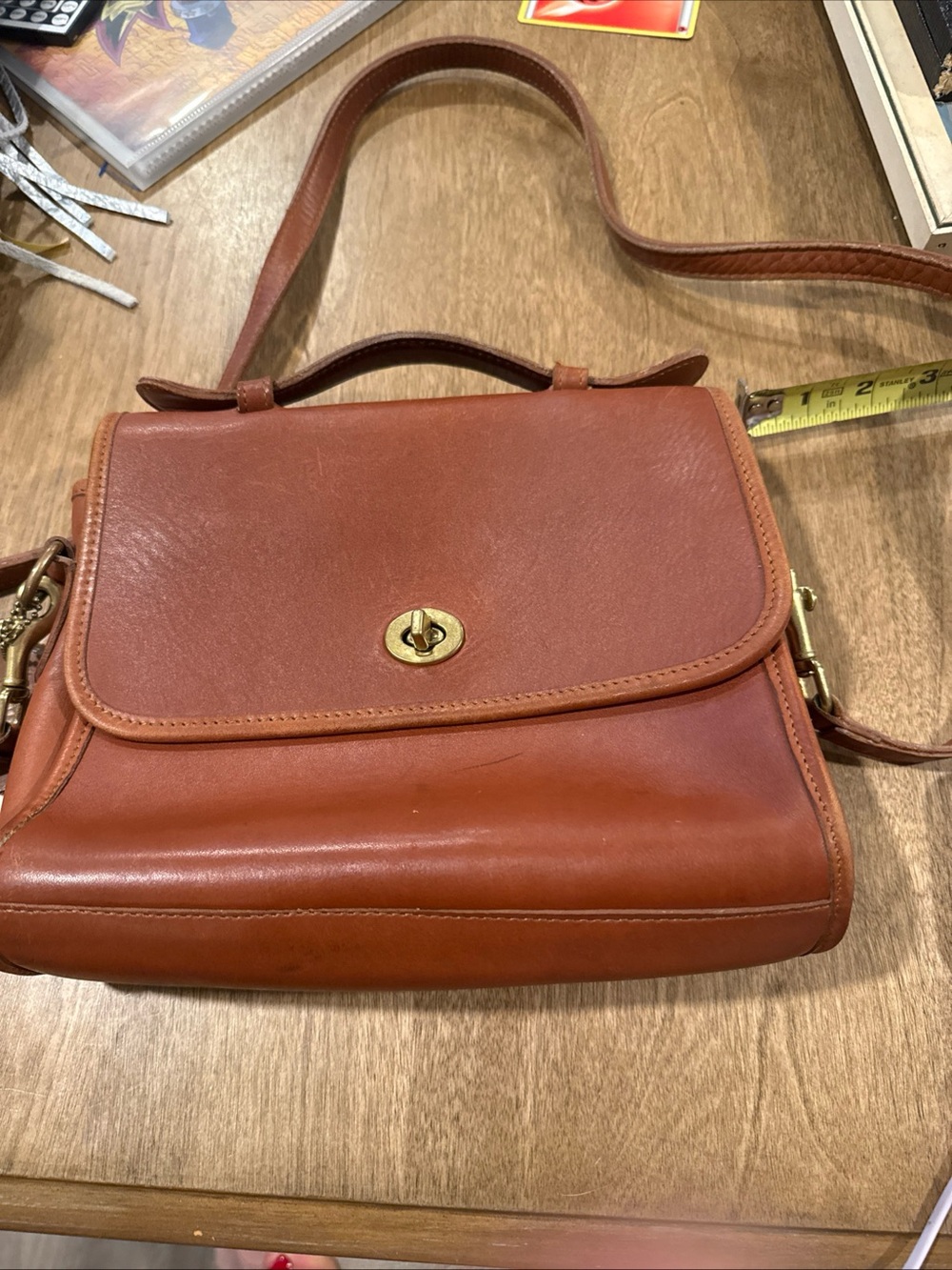 COACH Court Vintage British Tan Leather 9870 Made in the United States - Picture 1 of 11